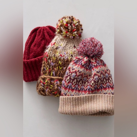 Free People Tide Knit Pom Beanie | NWT | Mocha - Picture 5 of 8